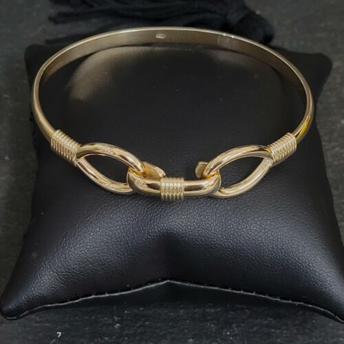 9ct Yellow Gold Hook & Loop Bangle from Ace Jewellery, Leeds