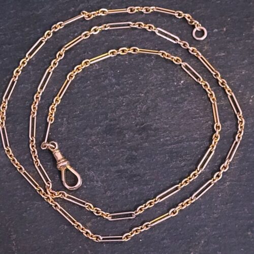 9ct Rose Gold Bar & Link Chain from Ace Jewellery, Leeds