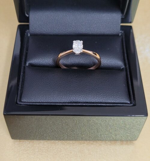 18ct Rose Gold 0.42ct Oval Diamond Engagement Ring from Ace Jewellery, Leeds