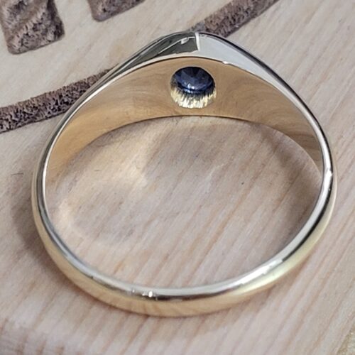 1.05ct Sapphire Rubover Set Ring 18ct Yellow Gold from Ace Jewellery, Leeds