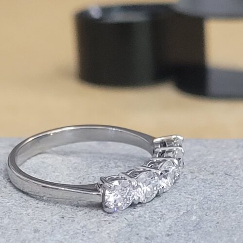 1.05ct Five Stone Diamond Ring Platinum from Ace Jewellery, Leeds