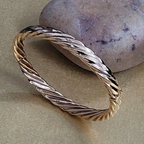 9ct Yellow Gold Twist Bangle from Ace Jewellery, Leeds