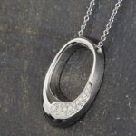 0.25ct Pave Set Pendant Necklace 18ct White Gold from Ace Jewellery, Leeds