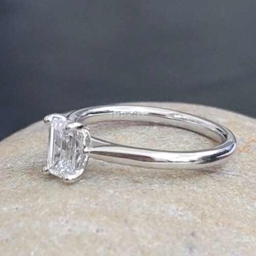 0.70ct Emerald Cut Diamond Engagement Ring Platinum from Ace Jewellery, Leeds