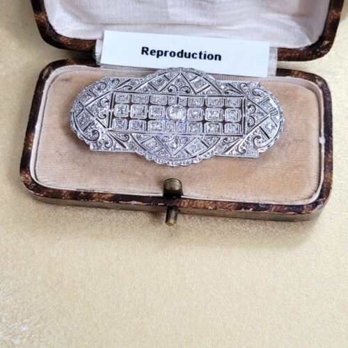 1.20ct Old Cut & Rose Cut Diamond Brooch 18ct White Gold from Ace Jewellery, Leeds