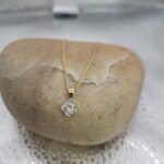 0.30ct Old Cut Diamond Pendant Necklace 9ct Yellow Gold & Platinum from Ace Jewellery, Leeds