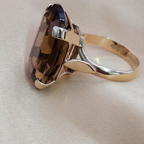 Smoky Quartz Ring 9ct Yellow Gold from Ace Jewellery, Leeds