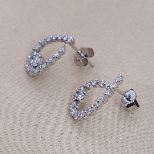 0.50ct Diamond Earrings 18ct White Gold from Ace Jewellery, Leeds