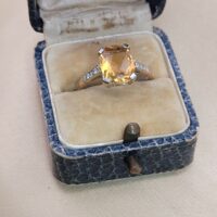 2.06ct Cushion-Cut Citrine & Diamond Ring 9ct Yellow Gold from Ace Jewellery, Leeds