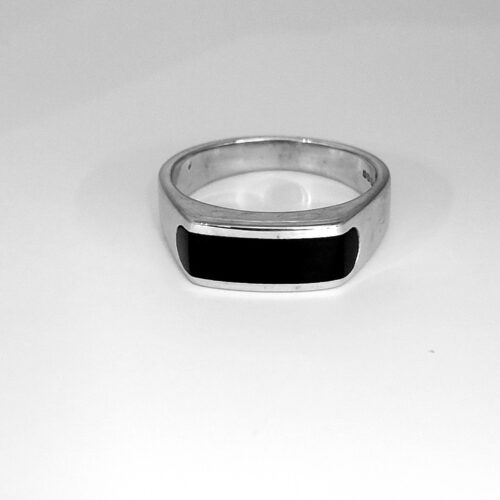 9ct White Gold Onyx Men's Signet Ring from Ace Jewellery, Leeds