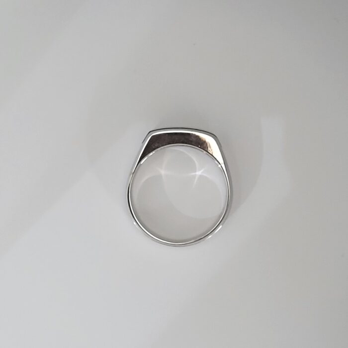 9ct White Gold Onyx Men's Signet Ring from Ace Jewellery, Leeds