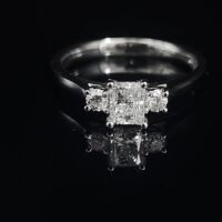 0.63ct Three-Stone Diamond Trilogy Ring Platinum from Ace Jewellery, Leeds