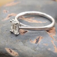 0.55ct Emerald Cut Diamond Engagement Ring Platinum from Ace Jewellery, Leeds