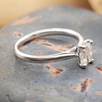 0.55ct Emerald Cut Diamond Engagement Ring Platinum from Ace Jewellery, Leeds