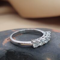 0.77ct Five-Stone Brilliant Cut Diamond Ring Platinum from Ace Jewellery, Leeds