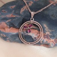 Antique 9ct Rose Gold & Garnet Pendant Necklace from Ace Jewellery, Leeds