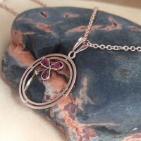 Antique 9ct Rose Gold & Garnet Pendant Necklace from Ace Jewellery, Leeds