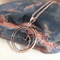 Antique 9ct Rose Gold & Garnet Pendant Necklace from Ace Jewellery, Leeds