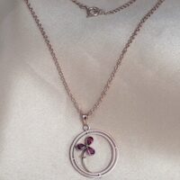 Antique 9ct Rose Gold & Garnet Pendant Necklace from Ace Jewellery, Leeds