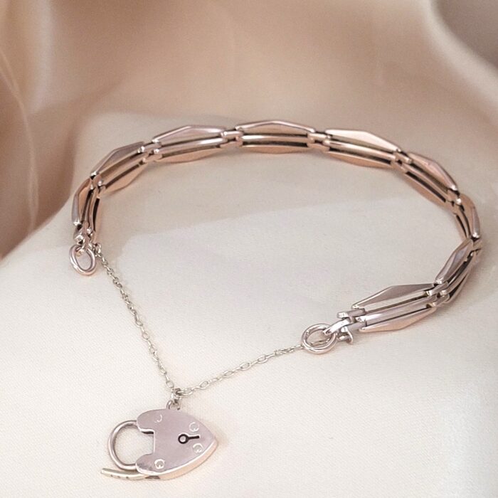 9ct Rose Gold Chain Link Bar Bracelet from Ace Jewellery, Leeds