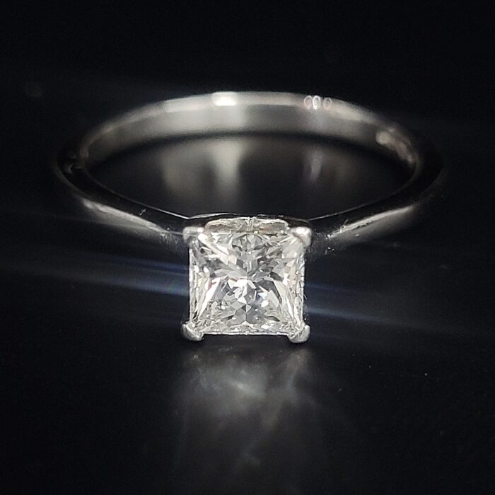 0.71ct Certificated Princess Cut Diamond Solitaire Engagement Ring Platinum from Ace Jewellery, Leeds