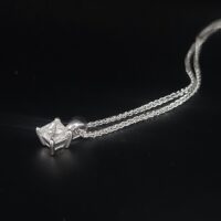 0.30ct Princess Cut Diamond Pendant Necklace 18ct White Gold from Ace Jewellery, Leeds