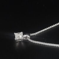 0.30ct Princess Cut Diamond Pendant Necklace 18ct White Gold from Ace Jewellery, Leeds