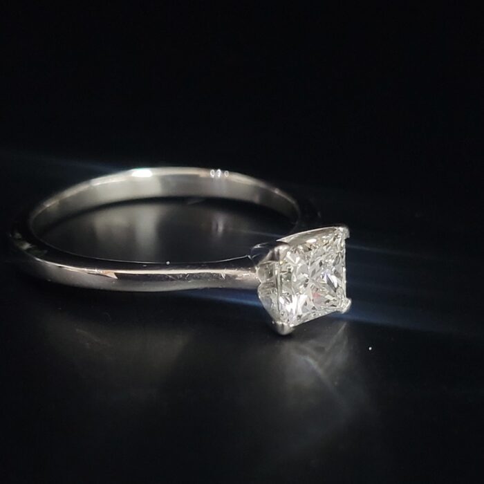 0.71ct Certificated Princess Cut Diamond Solitaire Engagement Ring Platinum from Ace Jewellery, Leeds