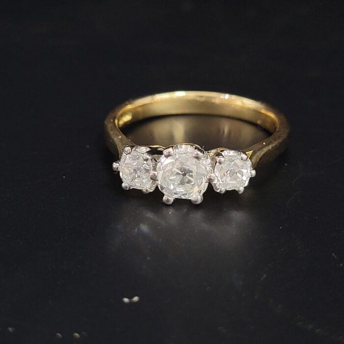 1.17ct Three-Stone Diamond Engagement Ring 18ct Yellow Gold from Ace Jewellery, Leeds