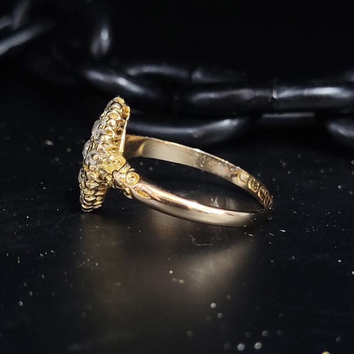 Antique Marquise-shaped 0.90ct Diamond Cluster Ring 18ct Yellow Gold from Ace Jewellery, Leeds