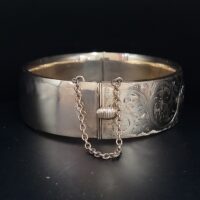 Vintage Metal-Core Cuff Bangle 1/5th 9ct Yellow Gold from Ace Jewellery, Leeds