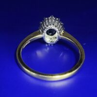 1.15ct Sapphire & Diamond Halo Ring 18ct Yellow Gold from Ace Jewellery, Leeds