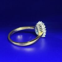 1.15ct Sapphire & Diamond Halo Ring 18ct Yellow Gold from Ace Jewellery, Leeds