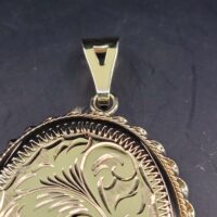 9ct Yellow Gold Floral Engraved Locket from Ace Jewellery, Leeds