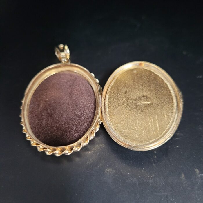 9ct Yellow Gold Floral Engraved Locket from Ace Jewellery, Leeds