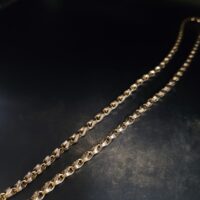 Antique 9ct Yellow Gold Tulip Style Link Chain 24" from Ace Jewellery, Leeds