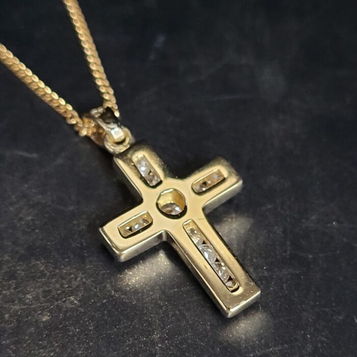 0.40ct Diamond Cross Pendant & Chain 18ct Yellow Gold from Ace Jewellery, Leeds