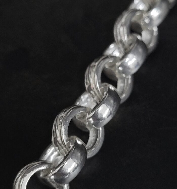 Chunky Silver Curved Link Belcher Chain 20" from Ace Jewellery, Leeds