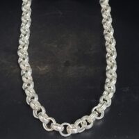 Chunky Silver Curved Link Chain 20" from Ace Jewellery, Leeds