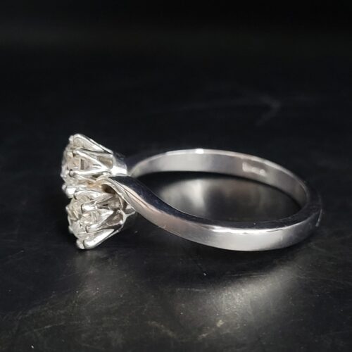 1.30ct Diamond Victorian Style Crossover Ring Platinum from Ace Jewellery, Leeds