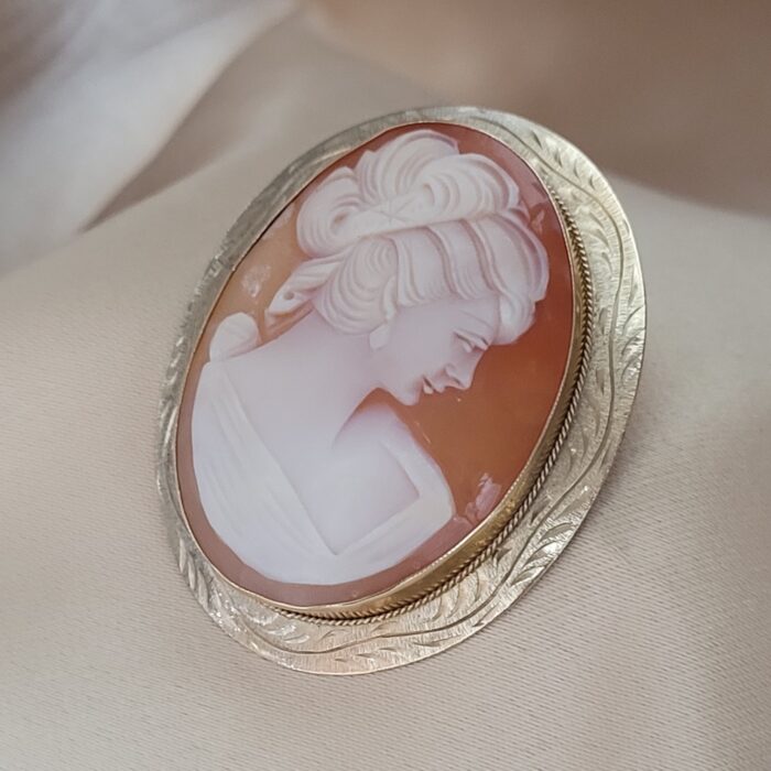 9ct Yellow Gold Cameo Brooch from Ace Jewellery, Leeds