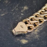 9ct Yellow Gold Double Row Curb Bracelet from Ace Jewellery, Leeds