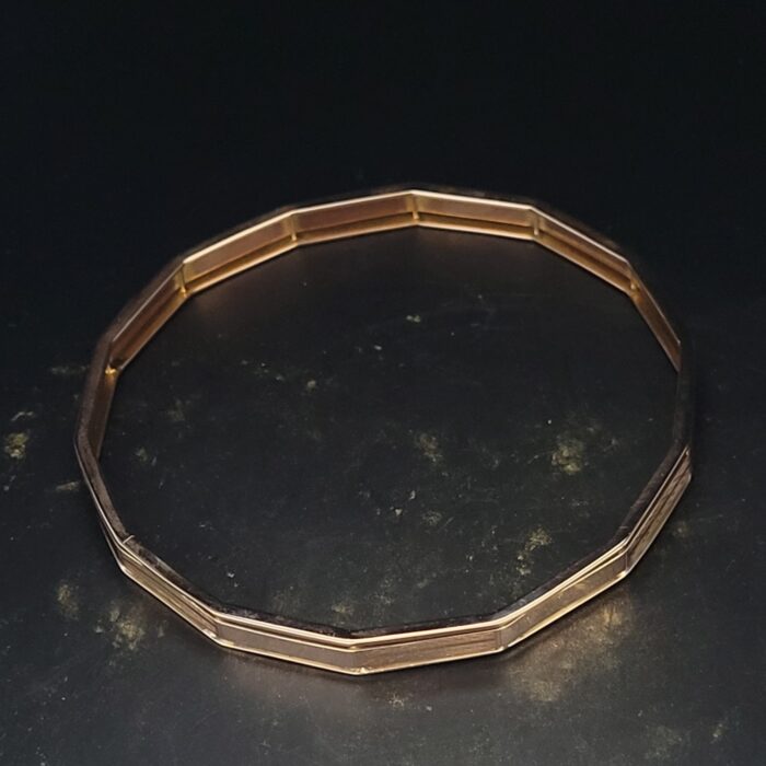 9ct Rose Gold Geometric-Shaped Bangle from Ace Jewellery, Leeds