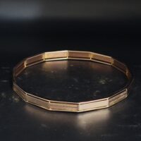 9ct Rose Gold Geometric-Shaped Bangle from Ace Jewellery, Leeds