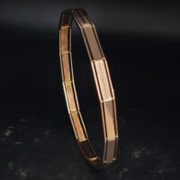 9ct Rose Gold Geometric-Shaped Bangle from Ace Jewellery, Leeds