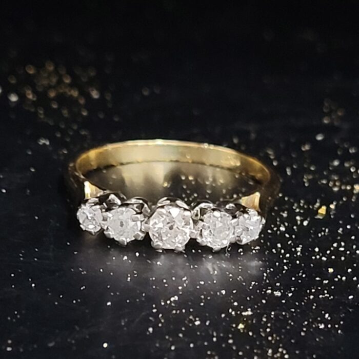 0.60ct Diamond Five-Stone Ring 18ct Yellow Gold from Ace Jewellery, Leeds