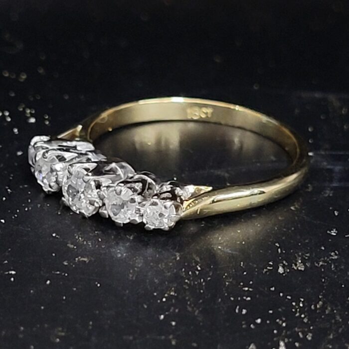 0.60ct Diamond Five-Stone Ring 18ct Yellow Gold from Ace Jewellery, Leeds