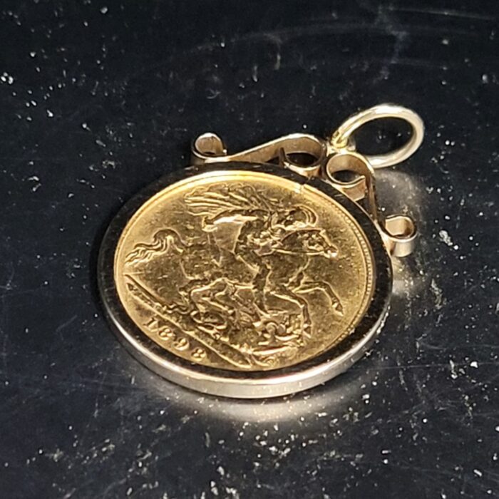 9ct Yellow Gold Half Sovereign Pendant from Ace Jewellery, Leeds