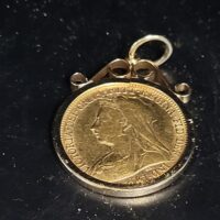 9ct Yellow Gold Half Sovereign Pendant from Ace Jewellery, Leeds