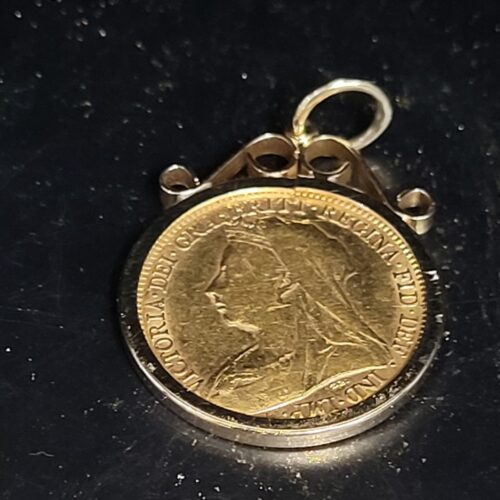 9ct Yellow Gold Half Sovereign Pendant from Ace Jewellery, Leeds